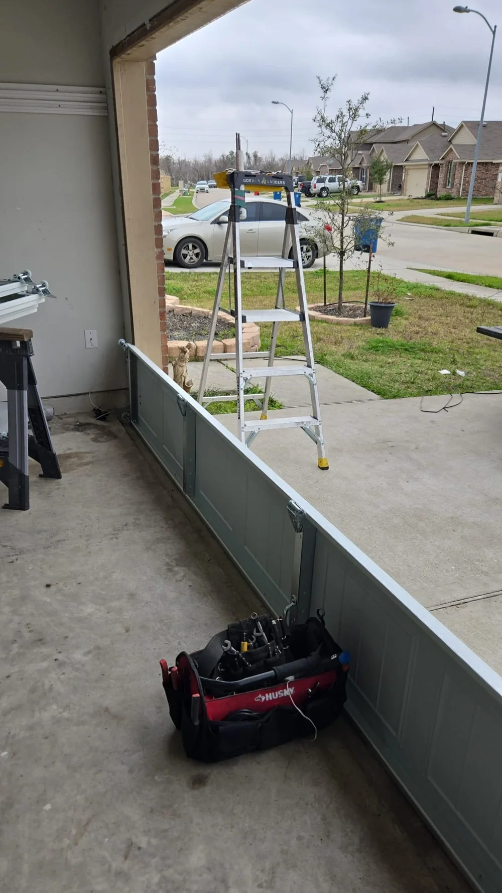 New door installation in progress